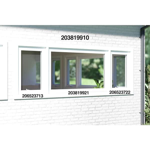 TAFCO WINDOWS 107.25 in. x 36 in. White Double-Pane Insulated