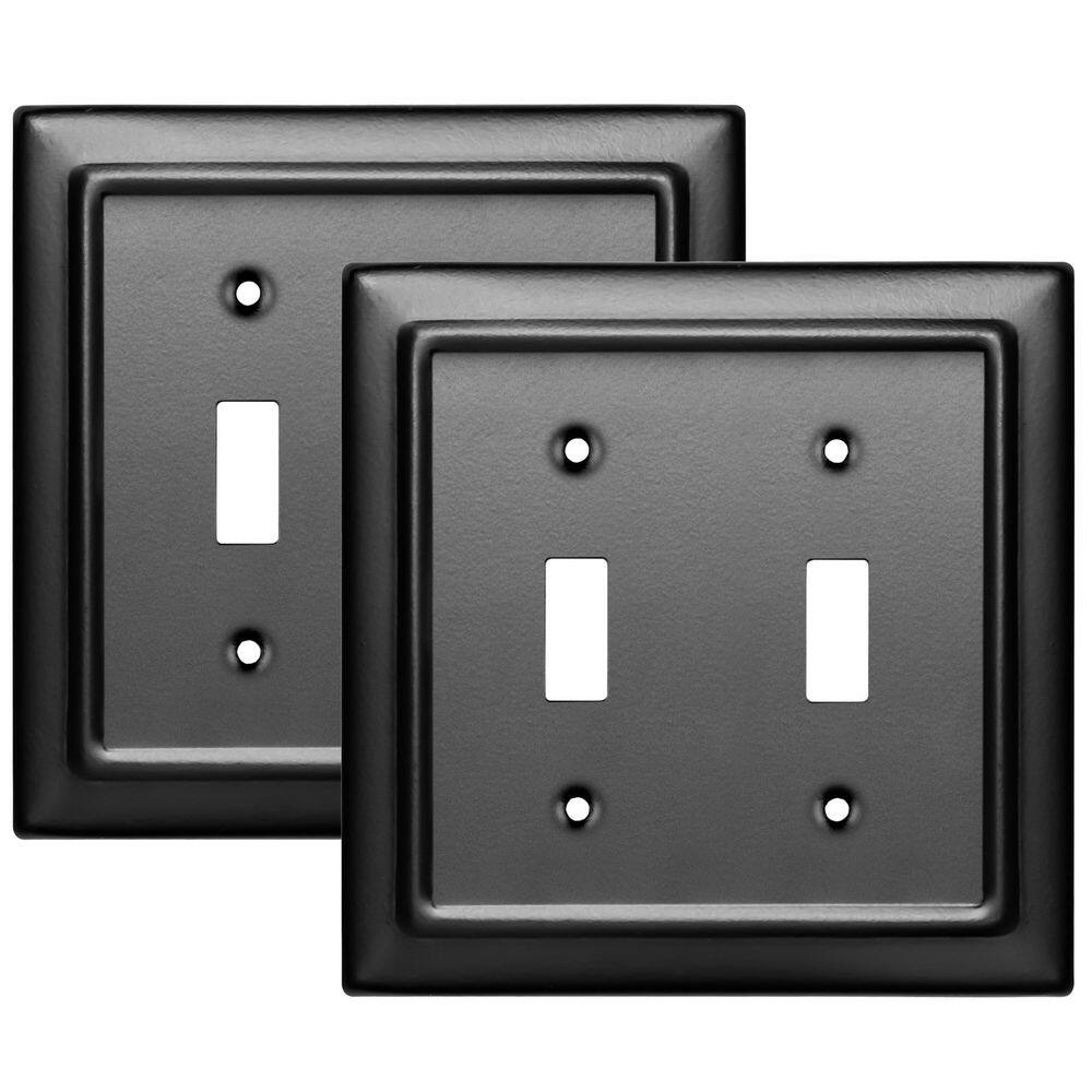 Architectural 2-Gang Matte Black Toggle Metal Wall Plate (2-Pack) price history on PriceWatchPro
