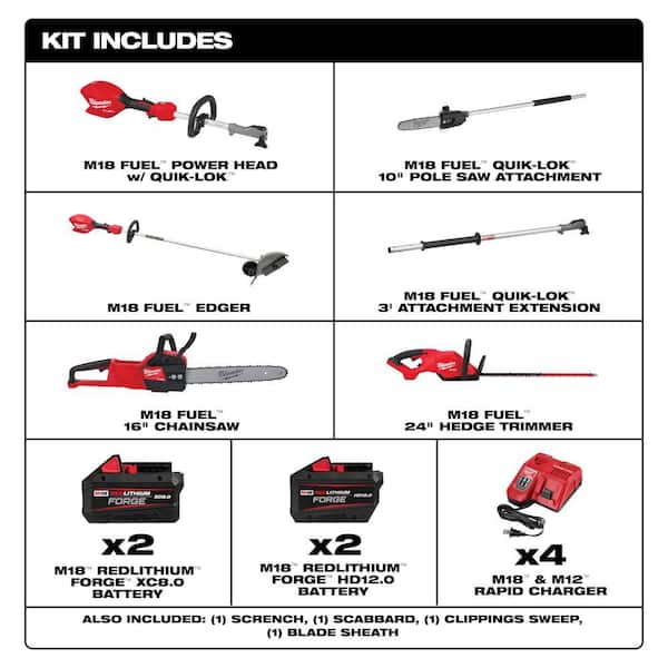 Milwaukee M18 FUEL 16 in. 18V Lithium-Ion Brushless Battery