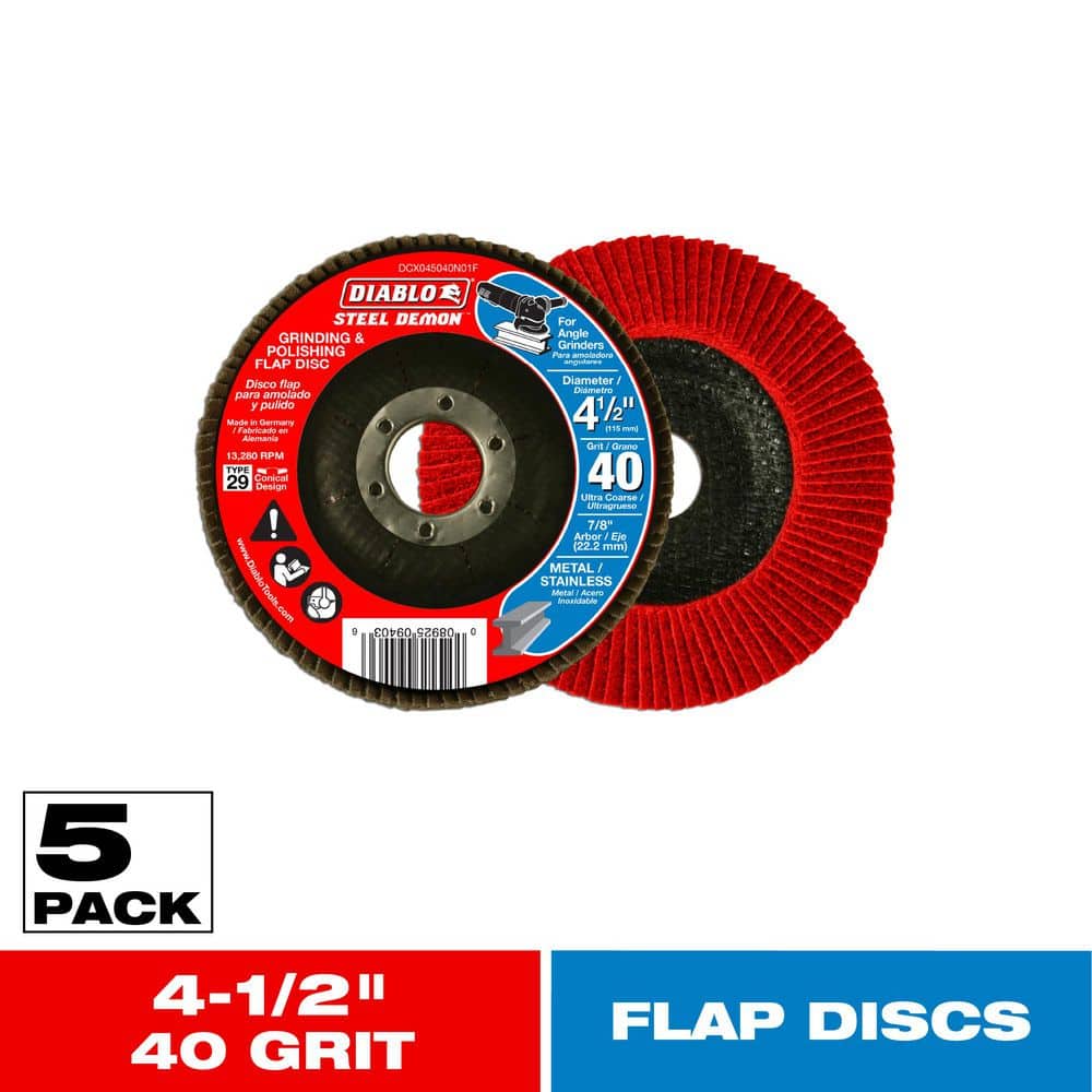 DIABLO 4-1/2 in. 40-Grit Steel Demon Grinding and Polishing