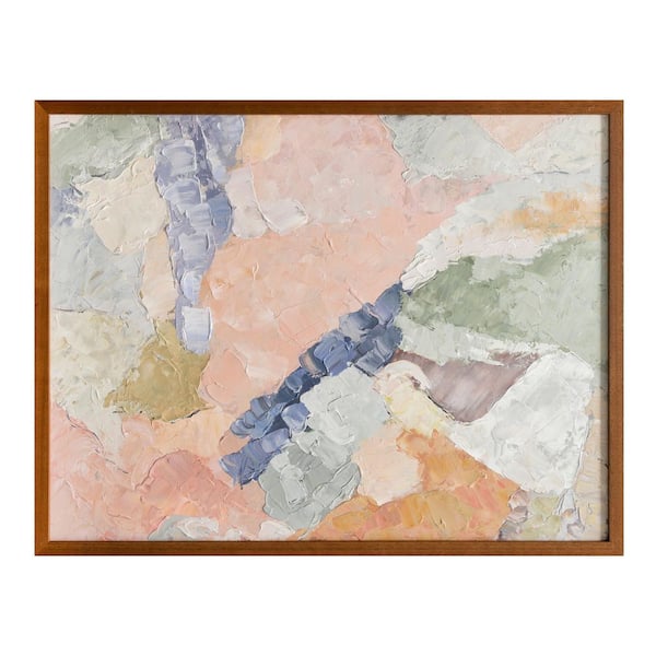 NADAAL STUDIOS Bennett Framed Art Print, Textured Acrylic on Canvas, Solid Wood Frame 26 in. x 34 in.