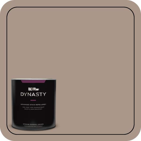 BEHR DYNASTY 1 qt. #N230-4 Chic Taupe One-Coat Hide Eggshell Enamel Interior Stain-Blocking Paint and Primer