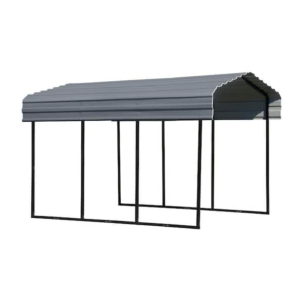 Arrow 10 ft. x 15 ft. x 9 ft. Charcoal Carport