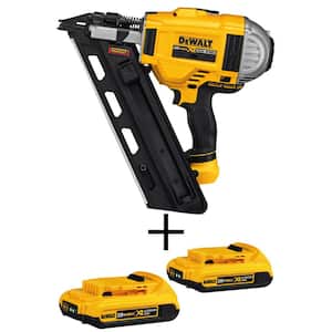 20-Volt MAX XR Lithium Ion 33-Degree Cordless Framing Nailer (Tool-Only) with Bonus Battery Pack 2.0Ah (2-Pack)