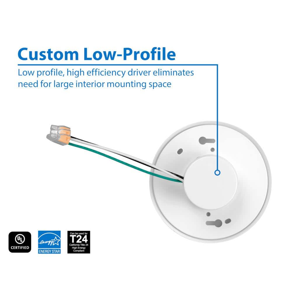 Square Black Aluminum 5'' Dimmable LED Recessed Lighting Kit