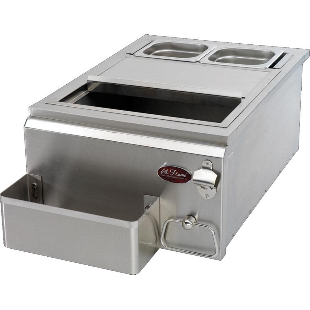 Cal Flame 18 in. Built-In Stainless Steel Cocktail Center for Outdoor Grill Island -  BBQ11842P-18