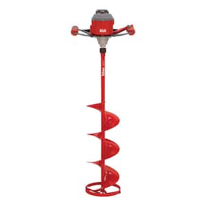 E40 Electric Ice Fishing Auger, 10-Inch, Steel Bit, Red, 45800