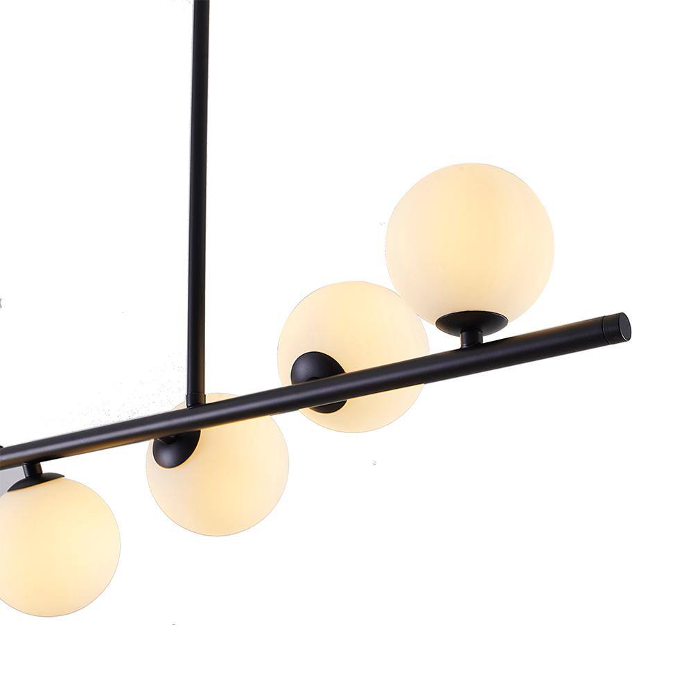 Black Crystal Plug-in Chandelier with Metal Frame
