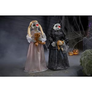 3 ft. Animated LED Haunted Doll 2-Pack