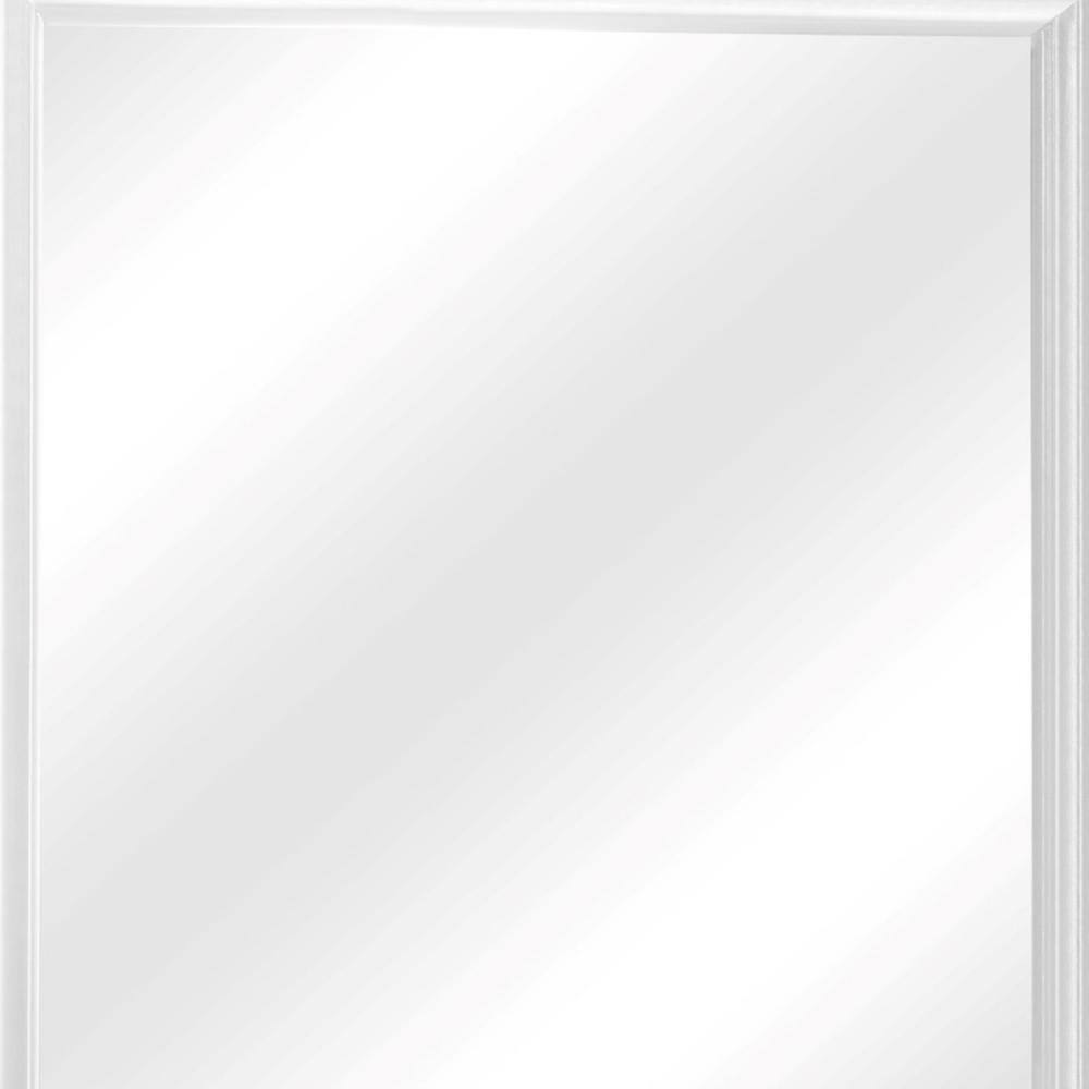 Silver Rectangular Full Length Wood Vanity Mirror