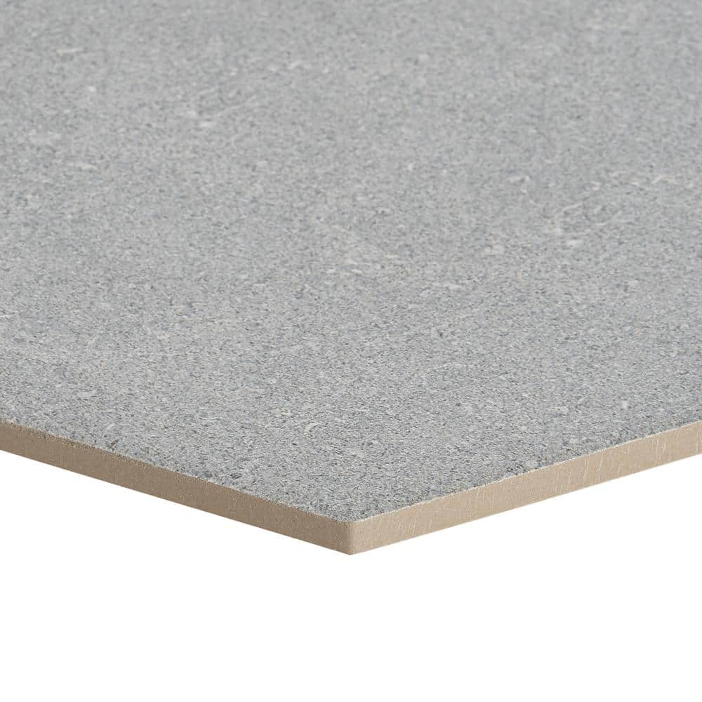 Lannister Gray Matte Hexagonal Porcelain Floor and Wall Tile