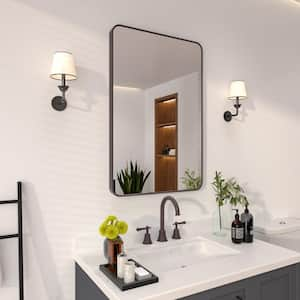 24 in. W x 36 in. H Rectangular Framed Wall Bathroom Vanity Mirror in Oil Rubbed Bronze