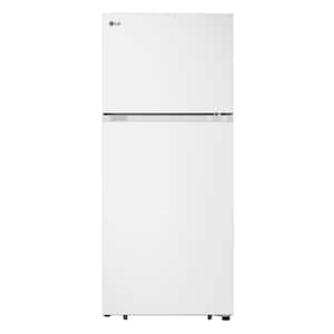28 in. 18 cu. ft. Top Freezer Garage-Ready Refrigerator with Ice Maker Ready System in White