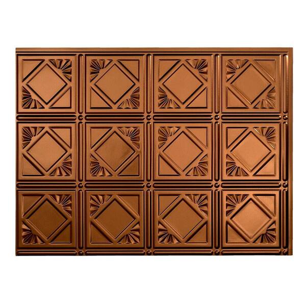 Fasade 18.25 in. x 24.25 in. Oil Rubbed Bronze Traditional Style # 4 PVC Decorative Backsplash Panel