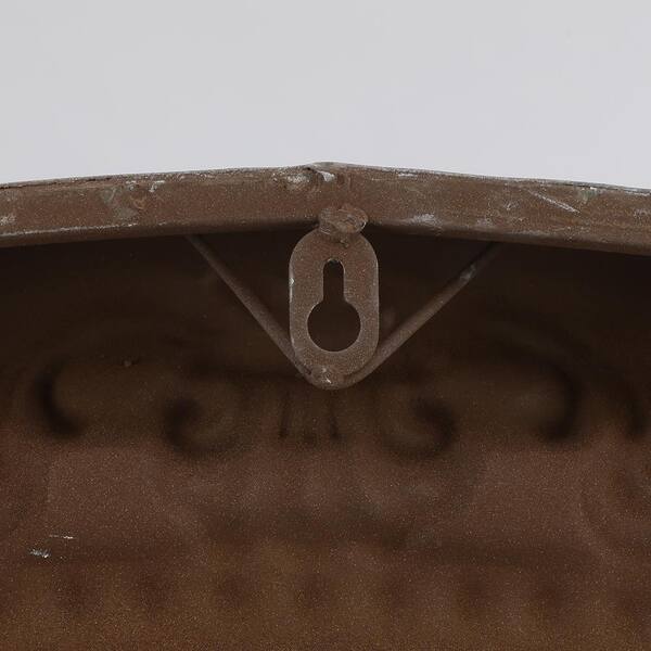 Decorative LV Detailed Brown Leather Tray