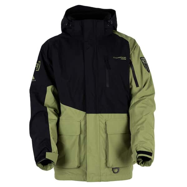 Clam Ice Armor Delta Float Parka Large Green and Black Folds of Honor 17890  - The Home Depot