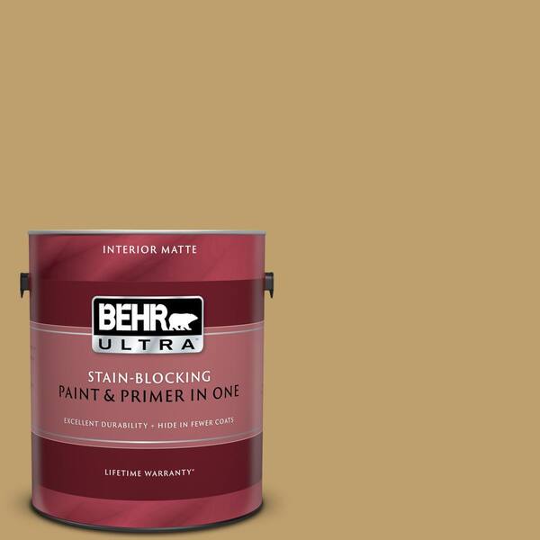 BEHR ULTRA 1 gal. #UL180-24 Ground Cumin Matte Interior Paint and Primer in One