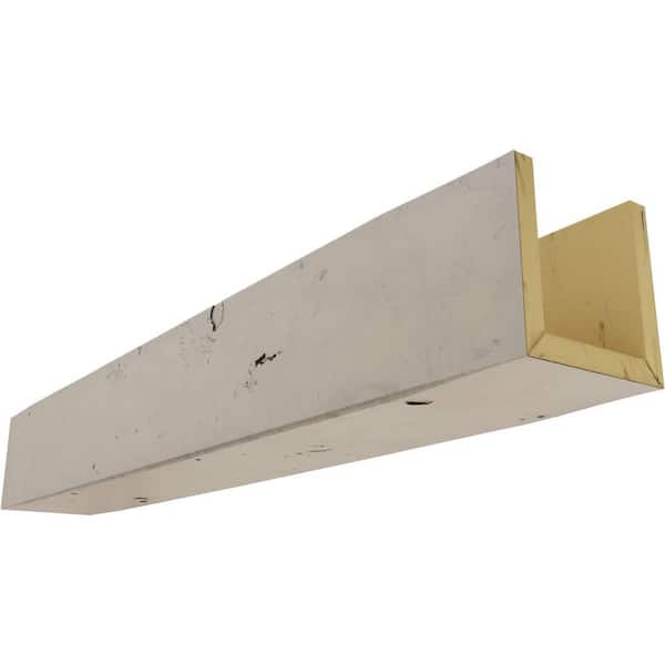Ekena Millwork 8 in. x 10 in. x 8 ft. 3-Sided (U-Beam) Knotty Pine Burnished Pine Faux Wood Ceiling Beam