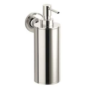 Purist Wall-Mount Metal Soap Dispenser in Vibrant Polished Nickel