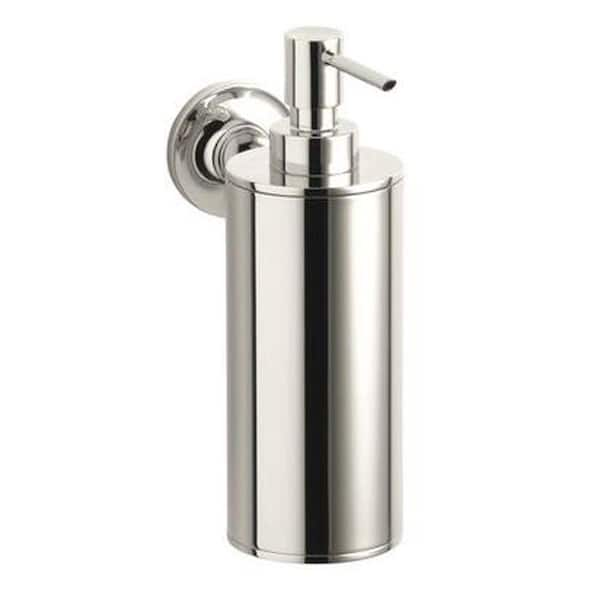 KOHLER Purist Wall-Mount Metal Soap Dispenser in Vibrant Polished Nickel