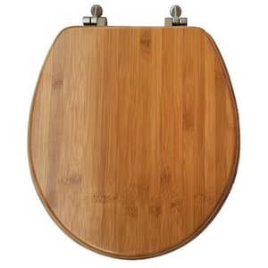 Round Closed Front Toilet Seat in Bamboo