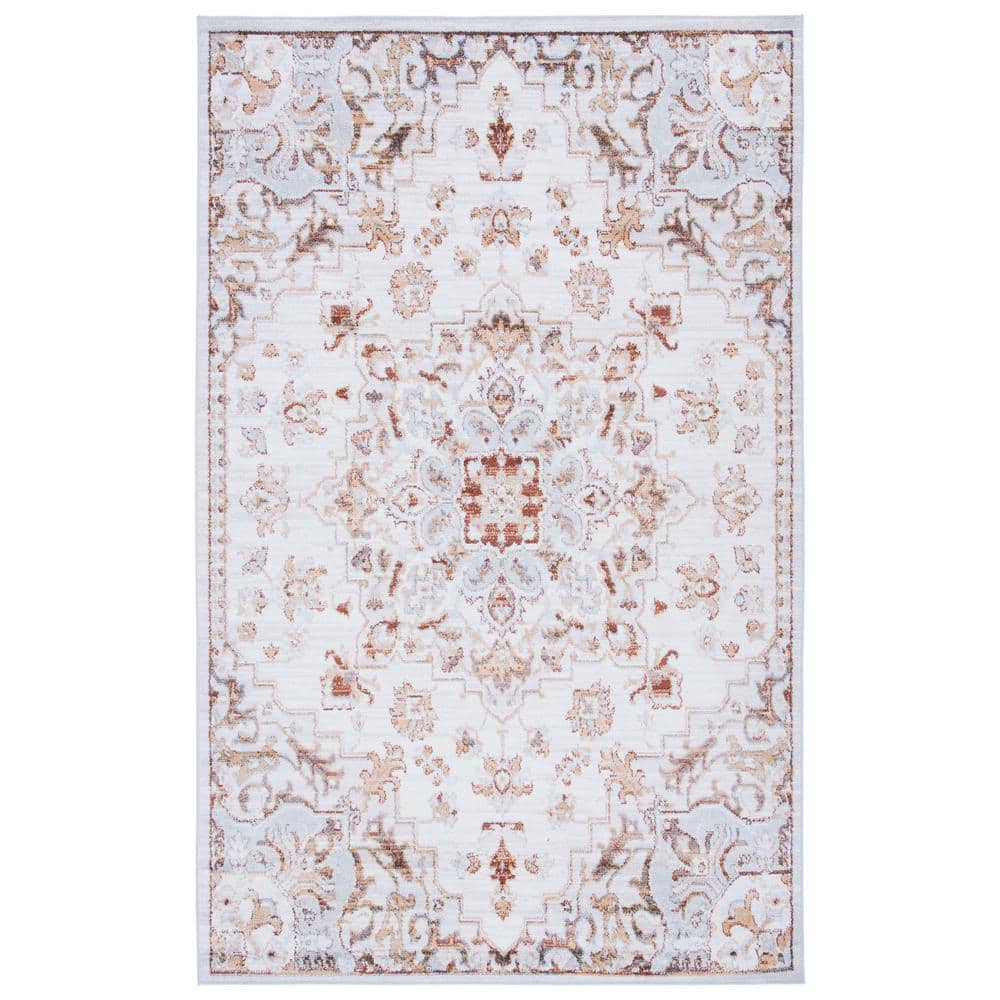 Tuscon Beige/Gray 9 ft. x 12 ft. Machine Washable Floral Border Area Rug price history on PriceWatchPro