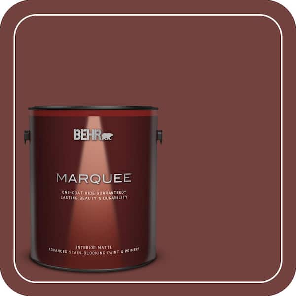 BEHR MARQUEE 1 gal. #ECC-27-1 Red Pines Matte Interior Paint & Primer
