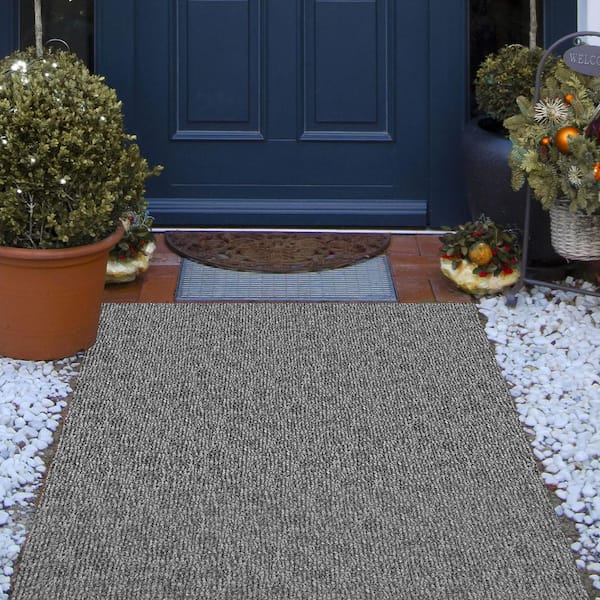 Gray Marine Carpet 6 sq. ft. W x 20 oz. Outdoor Texture Rug for Boats Anti-Slide Polyester Carpet Full Roll Carpet