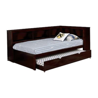 solid wood king size headboard with storage on Wood Bookcase Headboard Beds Bedroom Furniture The Home Depot