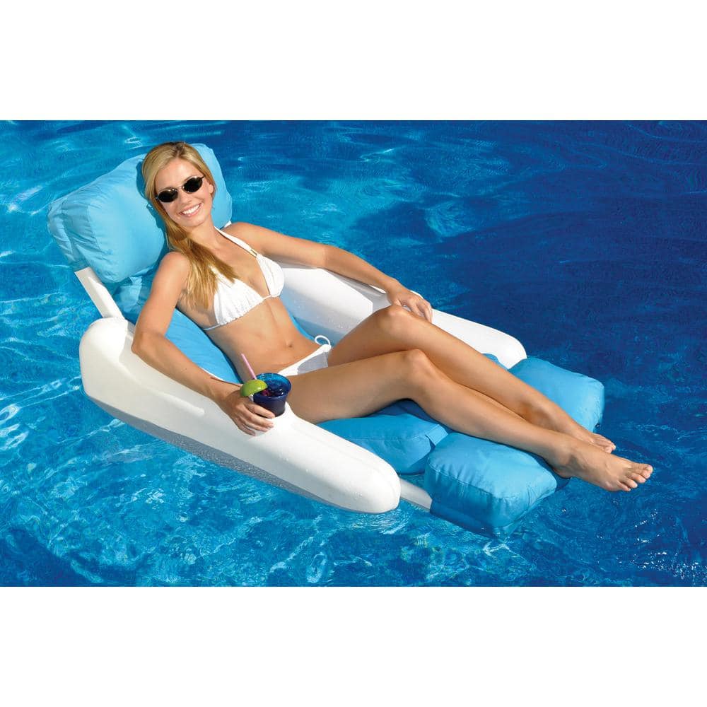Swimline Sunsoft Sunchaser Swimming Pool Floating Lounge Chair 10025 The Home Depot