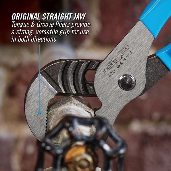 Channellock 9-1/2 in. Tongue and Groove Slip Joint Plier 420 - The