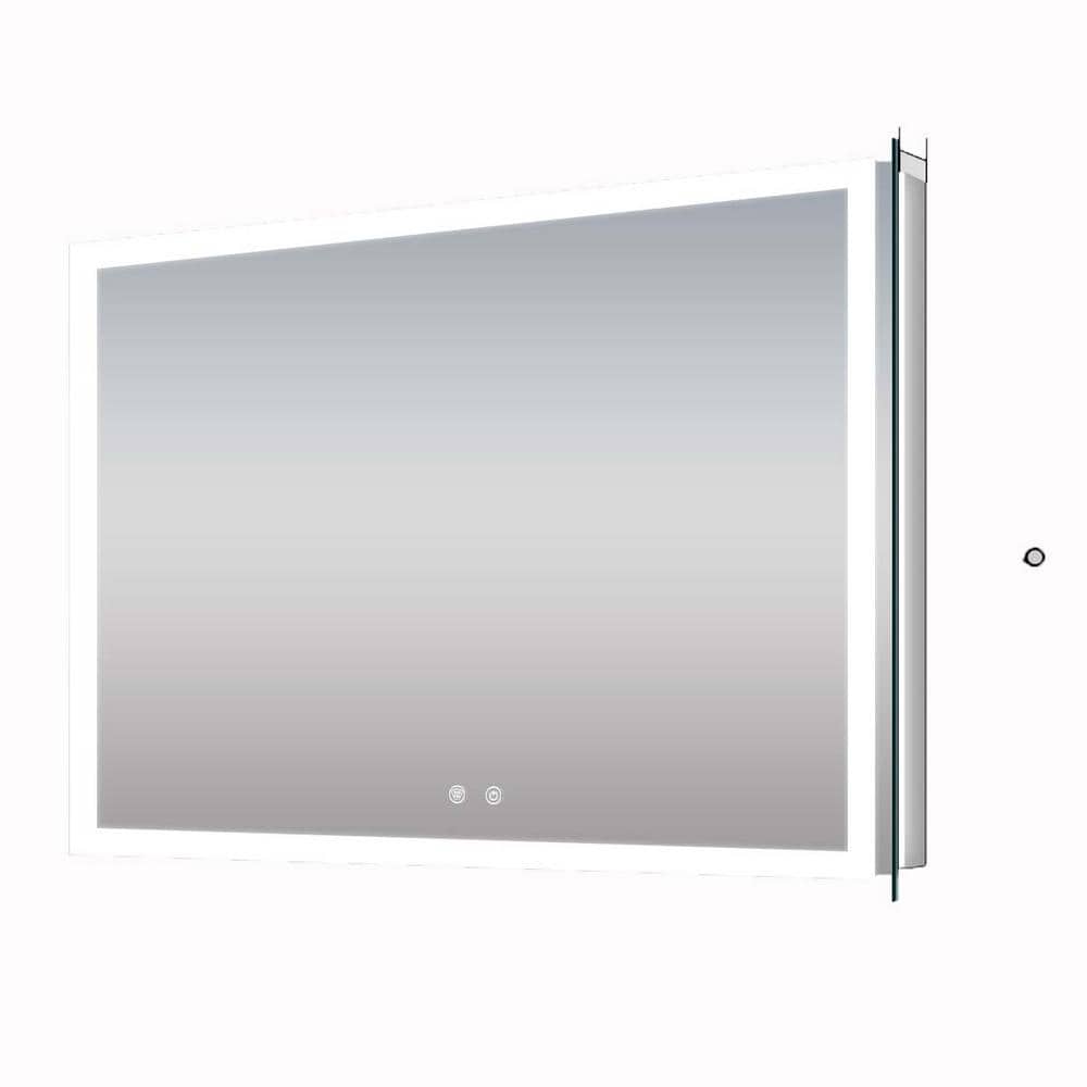 60 in. W x 24 in. H Rectangular Framed Anti-Fog Wall Bathroom Vanity Mirror
