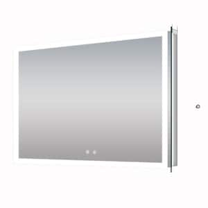 60 in. W x 24 in. H Rectangular Framed Anti-Fog Wall Bathroom Vanity Mirror with Backlit and Front Light