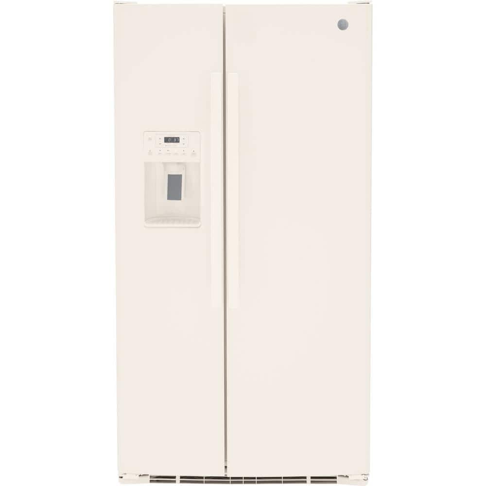 25.3 cu. ft. Side-by-Side Refrigerator in Bisque, Standard Depth