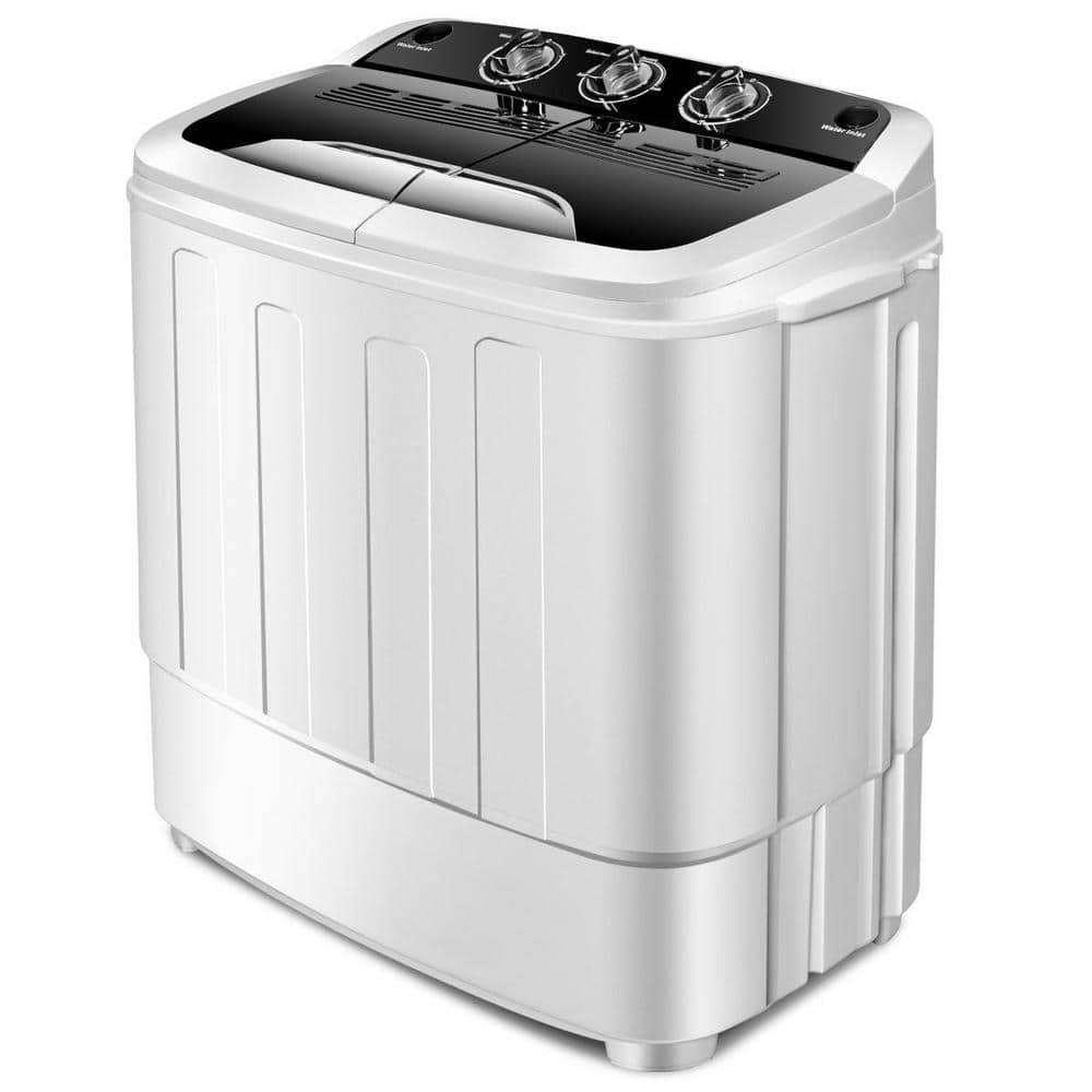 Gymax Timer Compact Mini Twin Tub 8 lbs. Washing Machine Washer