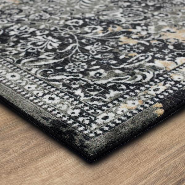 Mohawk Utility Kristabel Fret Charcoal Accent Rug 30 X 46