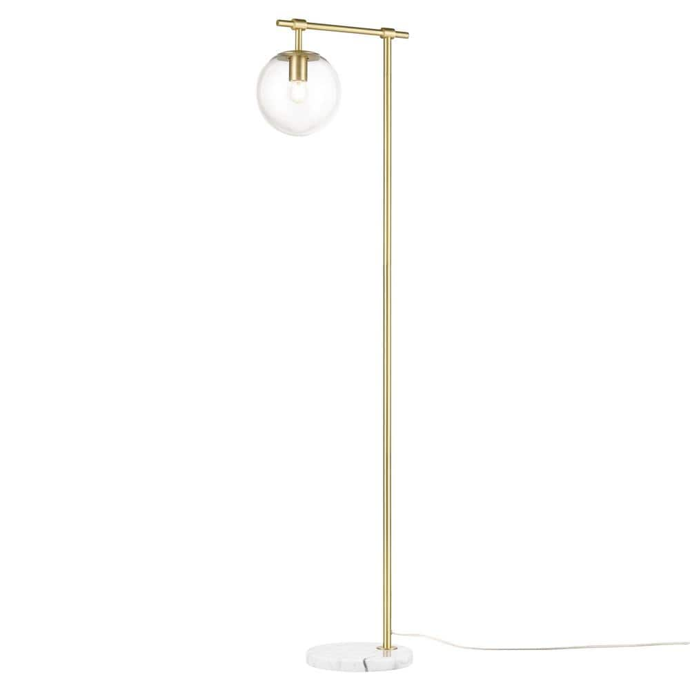 Giclee Glow Floral Spray Bronze Club Floor Lamp with Print Shade 