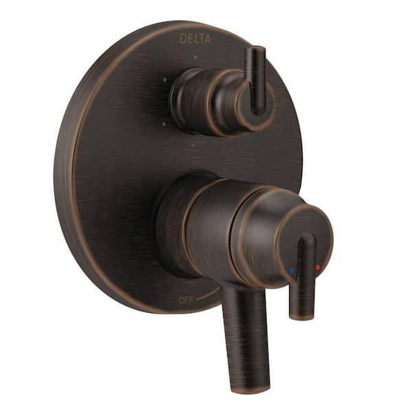 Delta 2-Handle Wall-Mount Valve Trim Kit with 6-Setting Integrated Diverter in Venetian Bronze (Valve Not Included)
