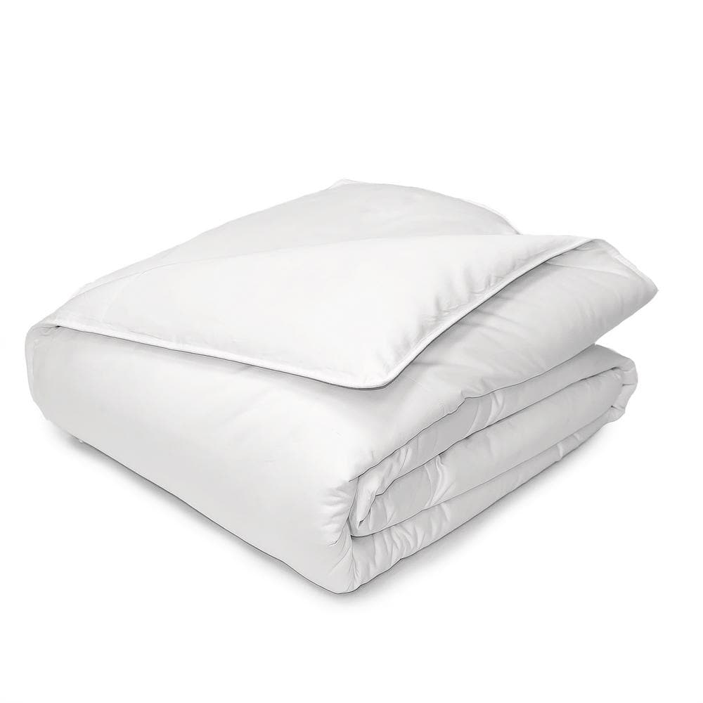 White Full/Queen Microfiber Down Alternative Comforter Set