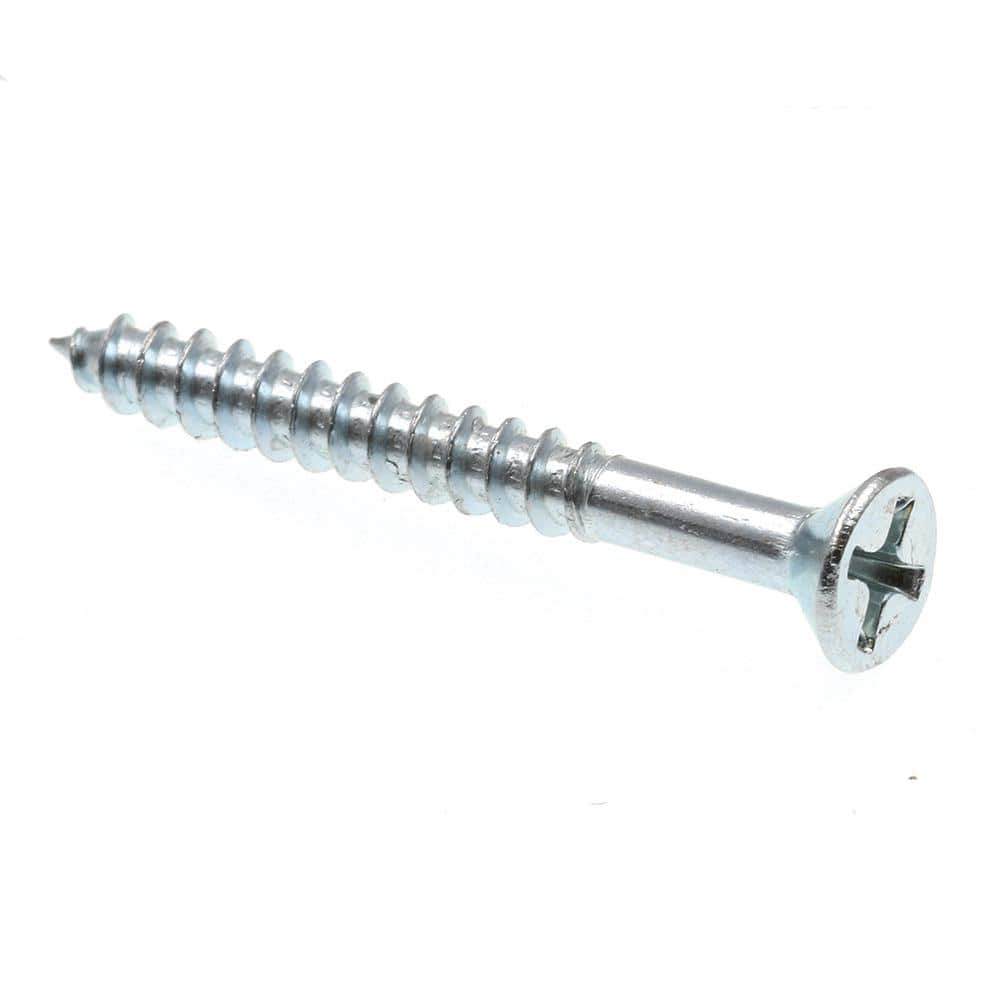 "#8 x 1-1/2 in. Zinc Plated Steel Phillips Drive Flat Head Wood Screws (100-Pack)" price history on PriceWatchPro