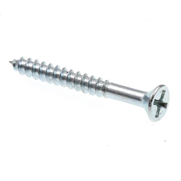 Prime-Line #8 x 1-1/2 in. Zinc Plated Steel Phillips Drive Flat Head Wood Screws (100-Pack)
