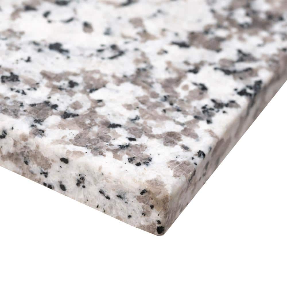 61 in. Gray Granite Bathroom Vanity Top with White Undermount Sink