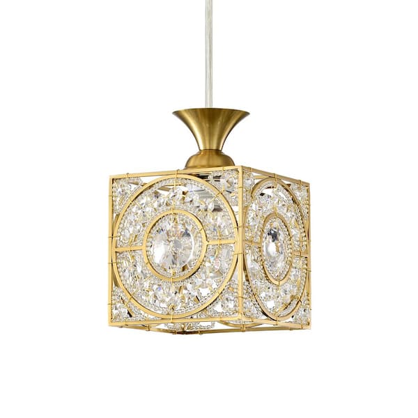 Xanthe 5.9 in. 1-Light Indoor Brass Finish Pendant Light
