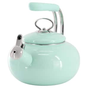 1.5 Quart 6 Cup Enamel on Steel Tea Kettle in Martha Blue