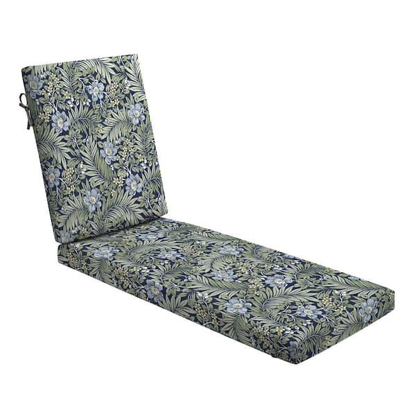 ARDEN Foam Outdoor Chaise Lounge Cushion 21 x 72 Made with ProFoam Rain-Proof Fade Resistant Sapphire Morrison Floral