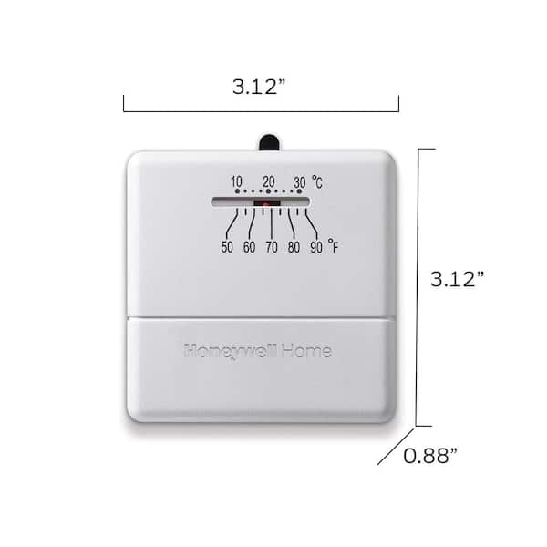 Honeywell Home Economy Non-Programmable Thermostat with 1H/1C Single Stage  Heating and Cooling CT31A - The Home Depot