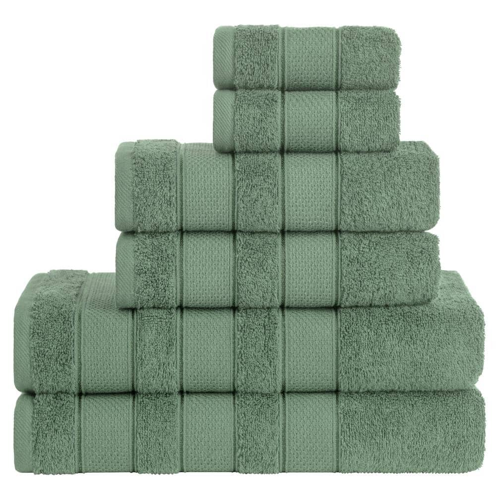 Madison Park Spa Waffle 6-Piece Natural Cotton Jacquard Antimicrobial Towels  Set MP73-5914 - The Home Depot