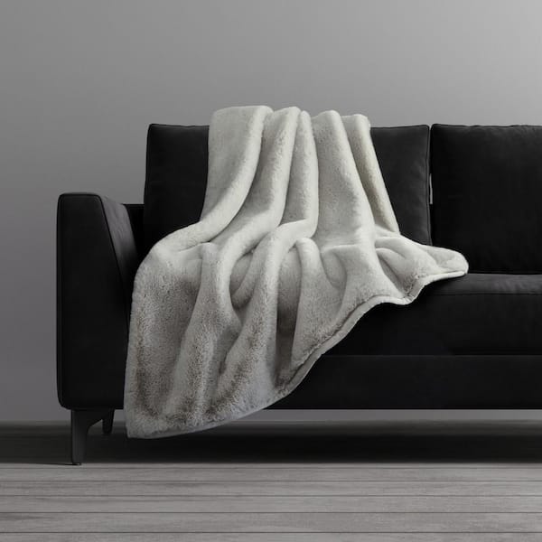 Unbranded Lapland Grey Polyester Throw Blanket