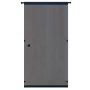 38 in. x 80 in. Black Easy to Install Instant Screen Door with Hardware Included