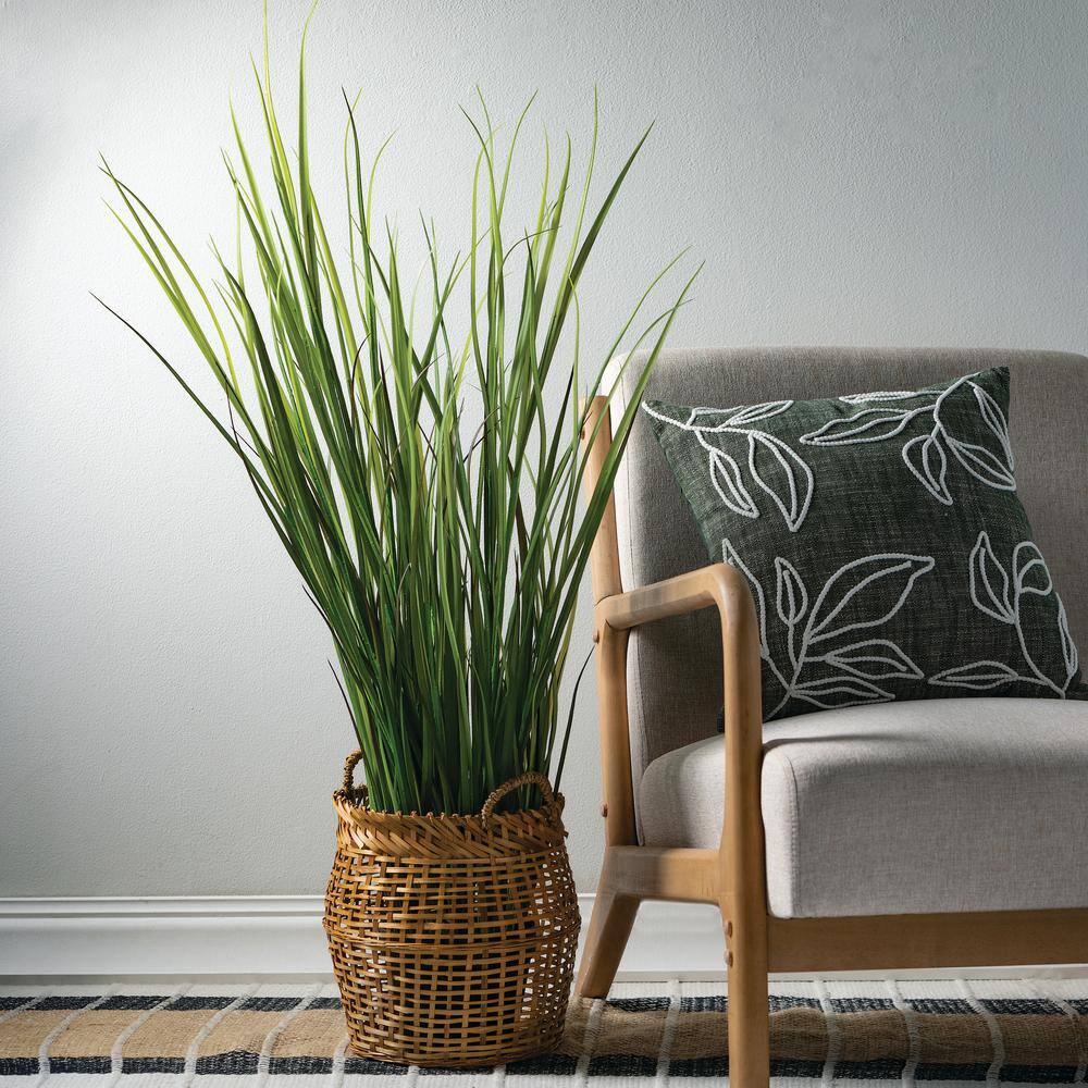 48" Green Artificial Potted Grass Plant